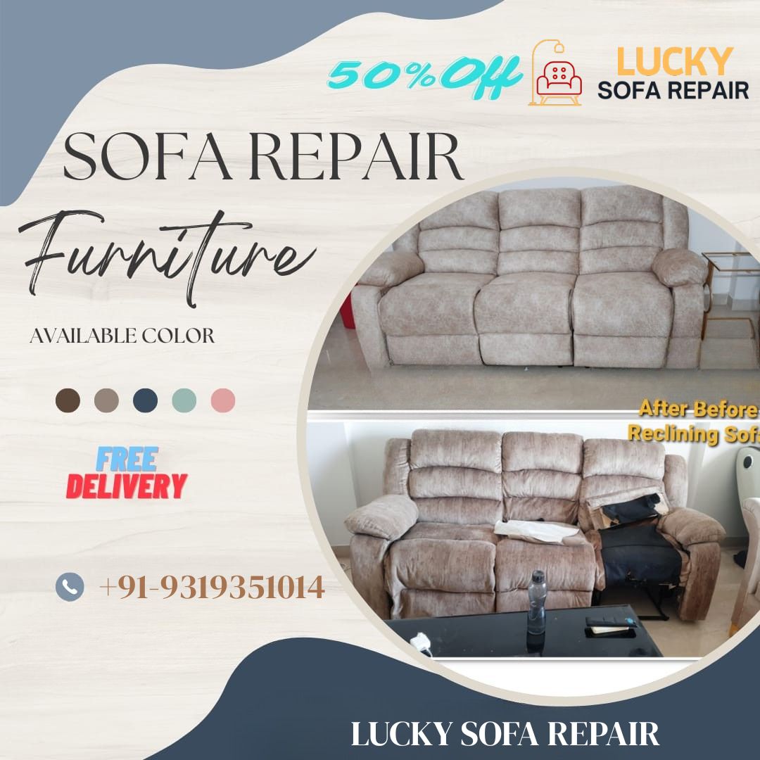 This image is describing sofa repair center in sector 15 noida